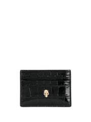 Alexander Mc Queen Skull Leather Credit Card Case