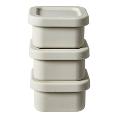 Matförvaring 6 delar - 9,5x9,5x8 cm silikon grå