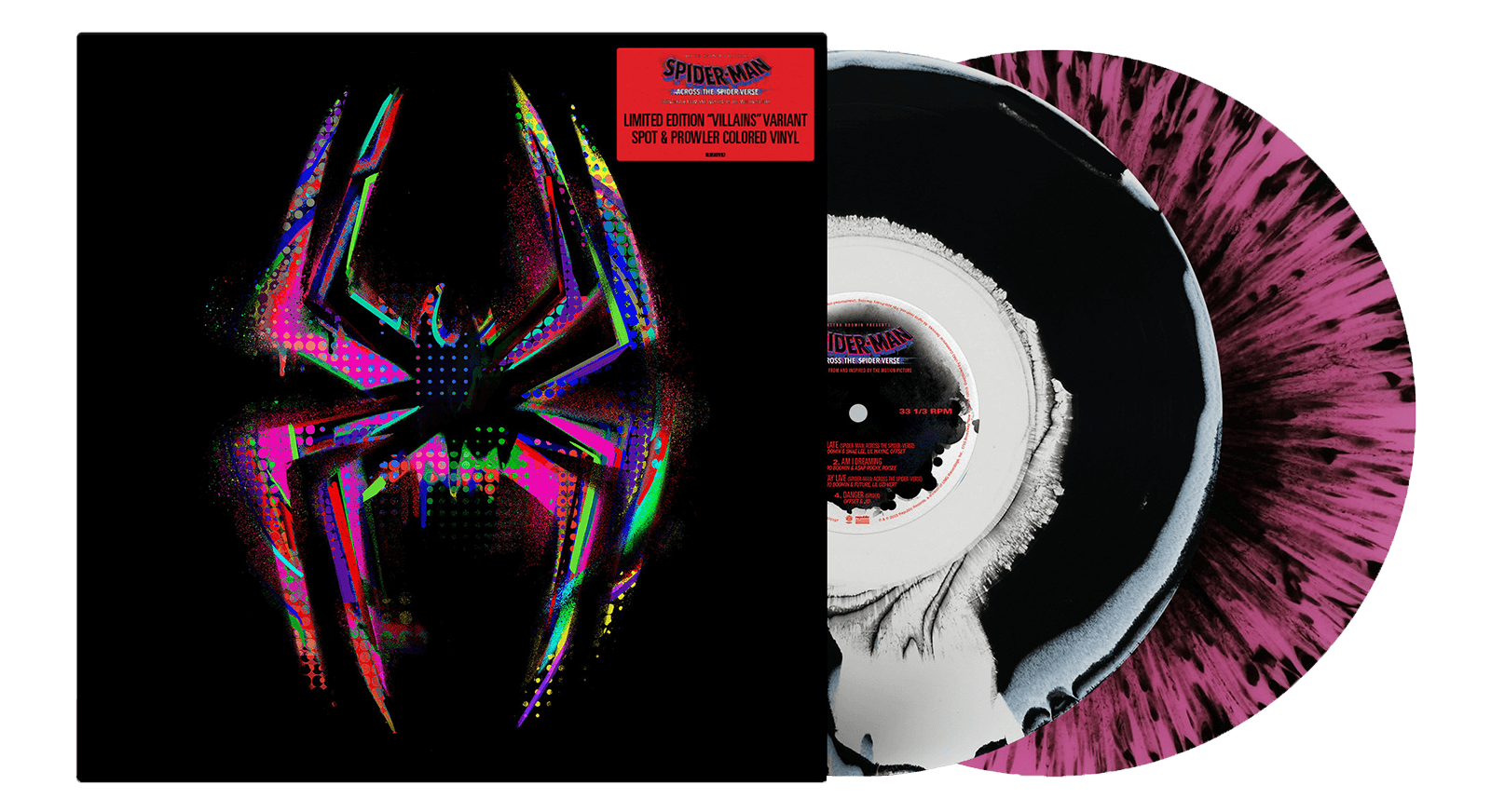 Vinyl - METRO BOOMIN : METRO BOOMIN PRESENTS SPIDER-MAN - ACROSS THE SPIDER-VERSE SOUNDTRACK (VILLAINS VERSION) (White/ Black Marble & Black/ Purple Marble Vinyl) - The Record Hub