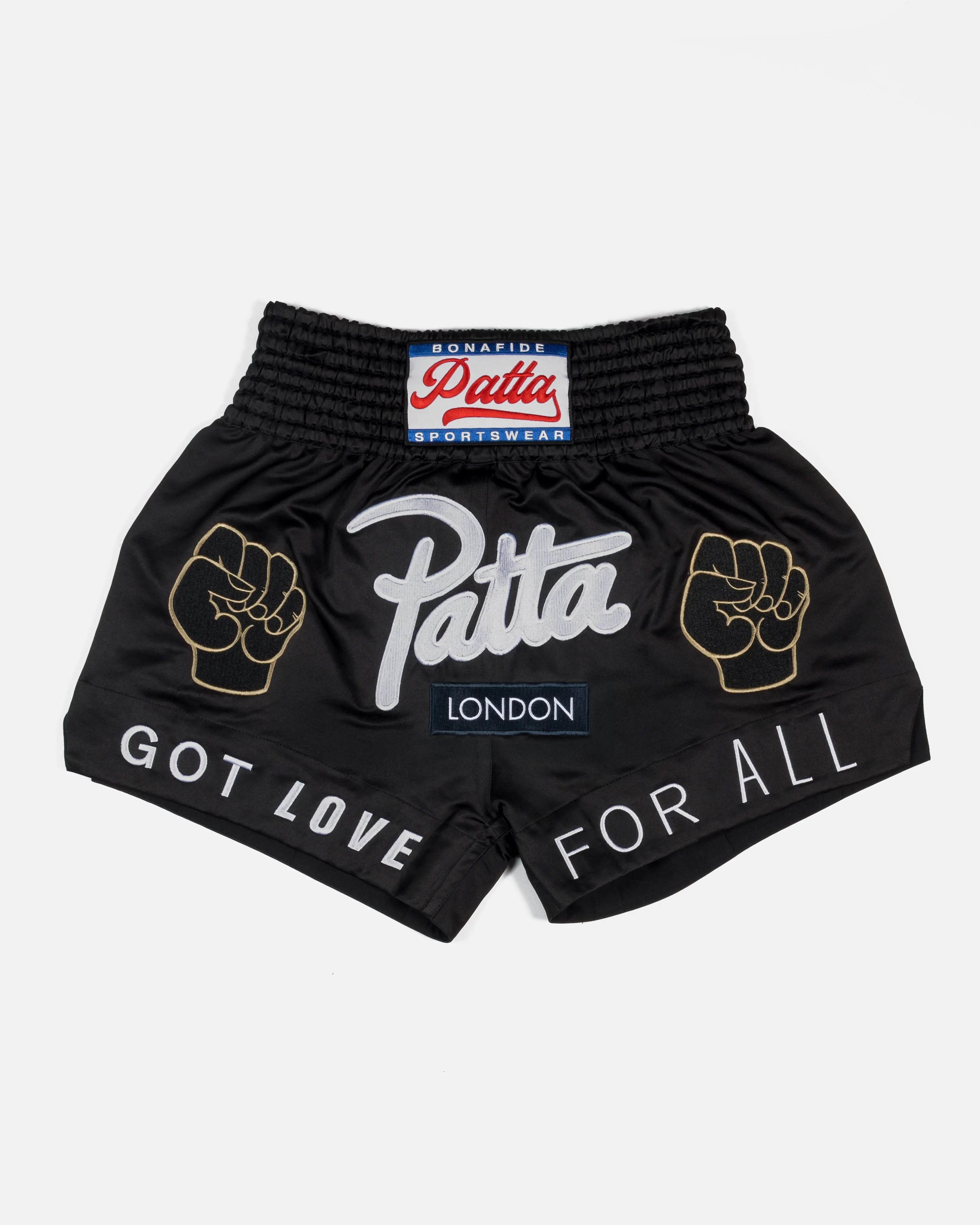 Patta London Chapter Muay Thai Shorts (Black) Patta