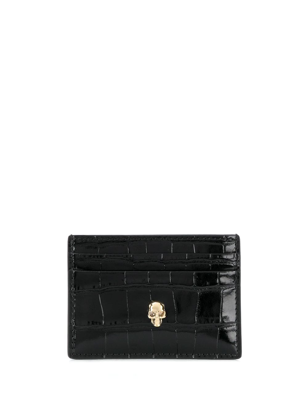 Alexander Mc Queen Skull Leather Credit Card Case
