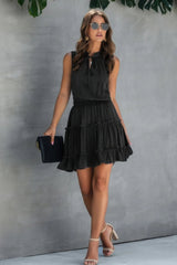 Sleeveless Drawstring Mini Dress