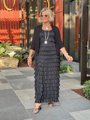 MIAMI NIGHTS  BLACK BLACK CHA CHA DRESS ion LULU-B