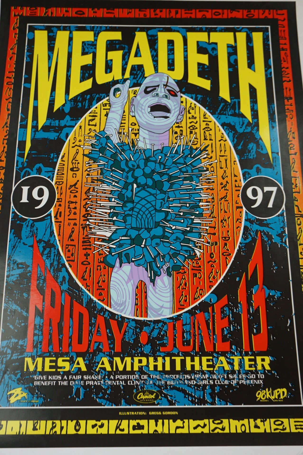 Megadeth - 1997 Gregg Gordon poster Mesa Amphitheater