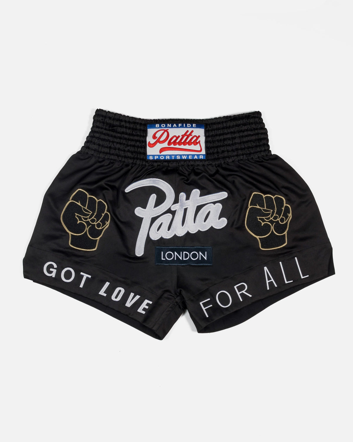Patta London Chapter Muay Thai Shorts (Black) Patta